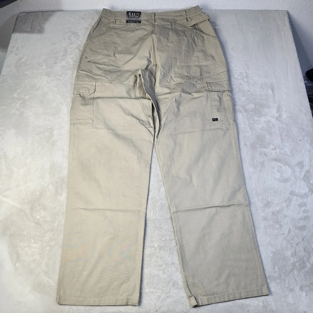 5.11 Tactical Series Cotton Canvas Mens  Cargo Pants 38x34 36x34 Biege Tan